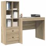 Escritorio con almacenamiento con cajón 2 pcs Roble Sonoma