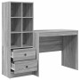 Escritorio con almacenamiento 2 pcs Gris sonoma 90 x 50 x 76 cm