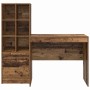 Escritorio con almacenamiento con cajón 2 pcs Madera Vieja