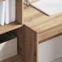 Escritorio con almacenamiento con cajón 2 pcs Roble artisan