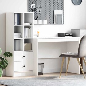 Escritorio con almacenamiento 2 pcs Blanco 100 x 50 x 76 cm