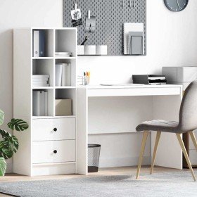 Escritorio con almacenamiento 2 pcs Blanco 100 x 50 x 76 cm