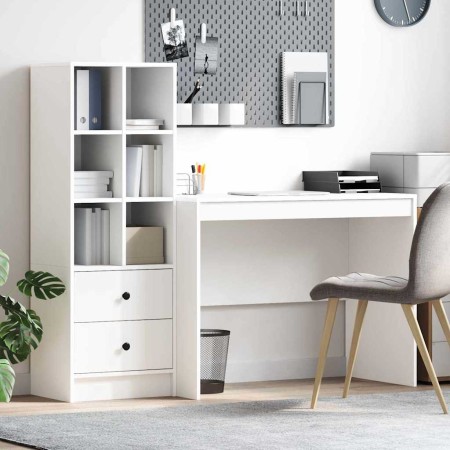 Escritorio con almacenamiento 2 pcs Blanco 100 x 50 x 76 cm