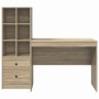 Escritorio con almacenamiento con cajón 2 pcs Roble Sonoma