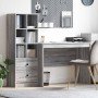 Escritorio con almacenamiento con cajón 2 pcs Gris sonoma