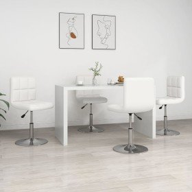 Sillas de comedor 4 unidades cuero sintético blanco Sillas de comedor 4 unidades cuero sintético blanco