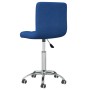 Silla de oficina giratoria de tela azul