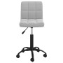 Silla de oficina giratoria de terciopelo gris claro