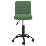 Silla de oficina giratoria de terciopelo verde oscuro