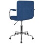 Silla de oficina giratoria de tela azul