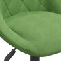 Sillas de comedor giratorias 2 unidades terciopelo verde claro
