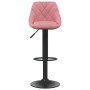Taburete de cocina de terciopelo rosa