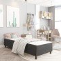 Cama box spring tela gris oscuro 80x200 cm
