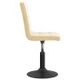 Sillas de comedor giratorias 2 uds terciopelo crema