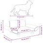 Taupegraues Hundebett aus Stoff, 70 x 45 x 28 cm von vidaXL, Betten für Hunde - Ref: Foro24-171999, Preis: 70,14 €, Rabatt: %