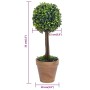Plantas de boj artificial 2 uds forma bola maceta verde 33 cm en Flora artificial | Comprar online en Foro24