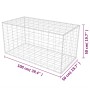 Cesta de muro de gaviones acero galvanizado 100x50x50 cm