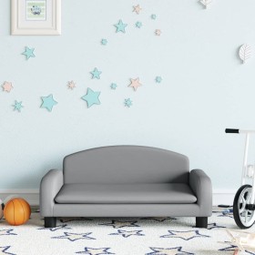 Sofá para niños de tela gris claro 70x45x30 cm