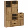Armarios auxiliares 5 uds "ODDA" 40x24x79 cm Madera maciza pino