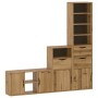Muebles de TV 4 uds. con almacenaje "ODDA" madera maciza pino en Muebles TV | Comprar online en Foro24
