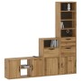 Muebles de TV 4 uds. con almacenaje "ODDA" madera maciza pino en Muebles TV | Comprar online en Foro24