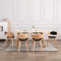 Sillas de comedor 6 unidades madera curvada y cuero sintético