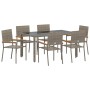 Conjunto de Comedor de Jardín 7 pcs Gris 150 x 90 x 75 cm