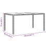 Conjunto de Comedor de Jardín 7 pcs Gris 150 x 90 x 75 cm