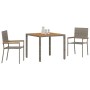 Conjunto de Comedor de Jardín 3 pcs Gris 90 x 90 x 75 cm