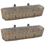 Balcony planter 2 pcs wicker with PE lining 80 cm by vidaXL, Pots and planters - Ref: Foro24-287642, Price: 60,50 €, Discount: %