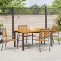 Conjunto de Comedor de Jardín 5 pcs Gris 150 x 90 x 75 cm