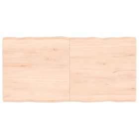 Tablero de mesa madera maciza borde natural 120x60x(2-6) cm