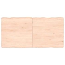 Tablero de mesa madera maciza borde natural 120x60x(2-6) cm