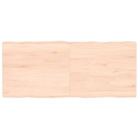 Tablero de mesa madera maciza roble borde natural 140x60x4 cm