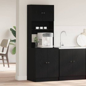 Gabinete de cocina con estante Roble negro 60 x 50 x 180 cm