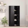 Gabinete de oficina con estante Roble negro 60 x 32 x 153