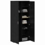 Vitrina Roble negro 80 x 35 x 180 cm Madera contrachapada