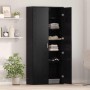 Vitrina Roble negro 80 x 35 x 180 cm Madera contrachapada