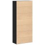 Vitrina Roble negro 80 x 35 x 180 cm Madera contrachapada