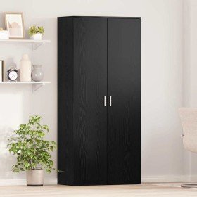 Highboard Roble negro 80 x 39 x 178 cm Madera contrachapada Highboard Roble negro 80 x 39 x 178 cm Madera contrachapada