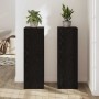 Soporte de plantas 2 pcs Roble negro 33 x 33 x 100 cm