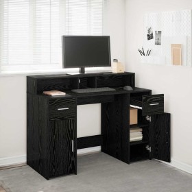 Escritorio Roble negro 120 x 55 x 91 cm Madera contrachapada Escritorio Roble negro 120 x 55 x 91 cm Madera contrachapada
