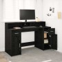 Escritorio Roble negro 140 x 55 x 91 cm Madera contrachapada