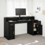 Escritorio Roble negro 160 x 55 x 91 cm Madera contrachapada