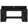 Escritorio Roble negro 160 x 55 x 91 cm Madera contrachapada