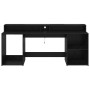Escritorio Roble negro 200 x 55 x 91 cm Madera contrachapada
