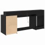 Escritorio Roble negro 200 x 55 x 91 cm Madera contrachapada