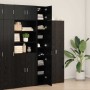 Gabinete de Almacenamiento Slim Roble negro 30 x 42.5 x 225 cm