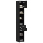 Gabinete de Almacenamiento Slim Roble negro 30 x 42.5 x 225 cm