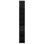 Gabinete de Almacenamiento Slim Roble negro 30 x 42.5 x 225 cm
